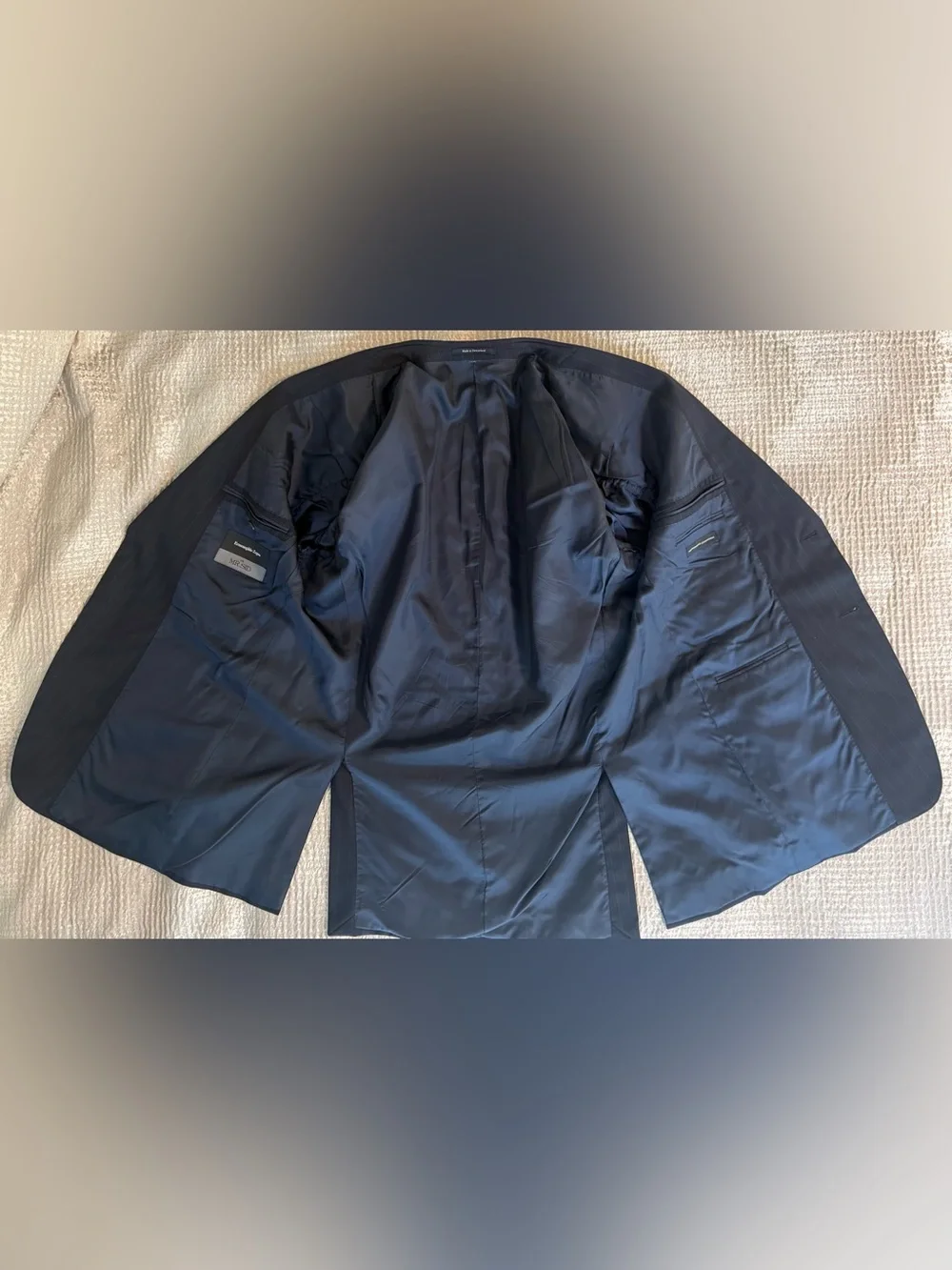 Ermenegildo Zegna for MR.SID 54R Navy Pinstripe Wool Suit Jacket Swiss 🇨🇭